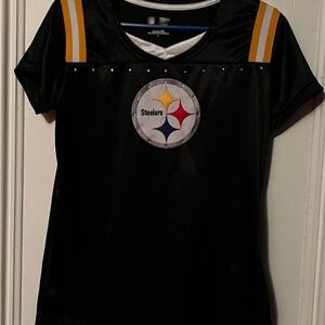 NFL Women's Black and Gold Jersey Top